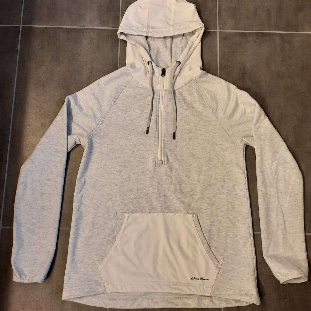 Women's Eddie Bauer Gray/ Cream Heathered Hooded 1